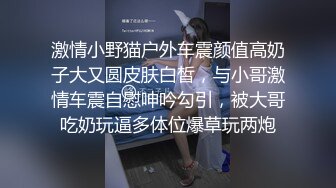 激情小野猫户外车震颜值高奶子大又圆皮肤白皙，与小哥激情车震自慰呻吟勾引，被大哥吃奶玩逼多体位爆草玩两炮