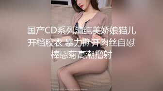 国产CD系列清纯美娇娘猫儿开档胶衣 暴力撕开肉丝自慰棒慰菊高潮撸射