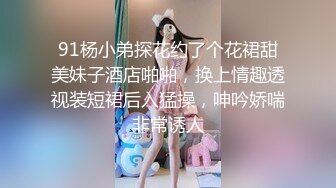 91杨小弟探花约了个花裙甜美妹子酒店啪啪，换上情趣透视装短裙后入猛操，呻吟娇喘非常诱人