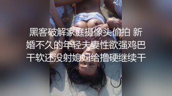 黑客破解家庭摄像头偷拍 新婚不久的年轻夫妻性欲强鸡巴干软还没射媳妇给撸硬继续干